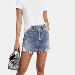 Agolde Quinn High Rise Denim Skirt SIZE 26
